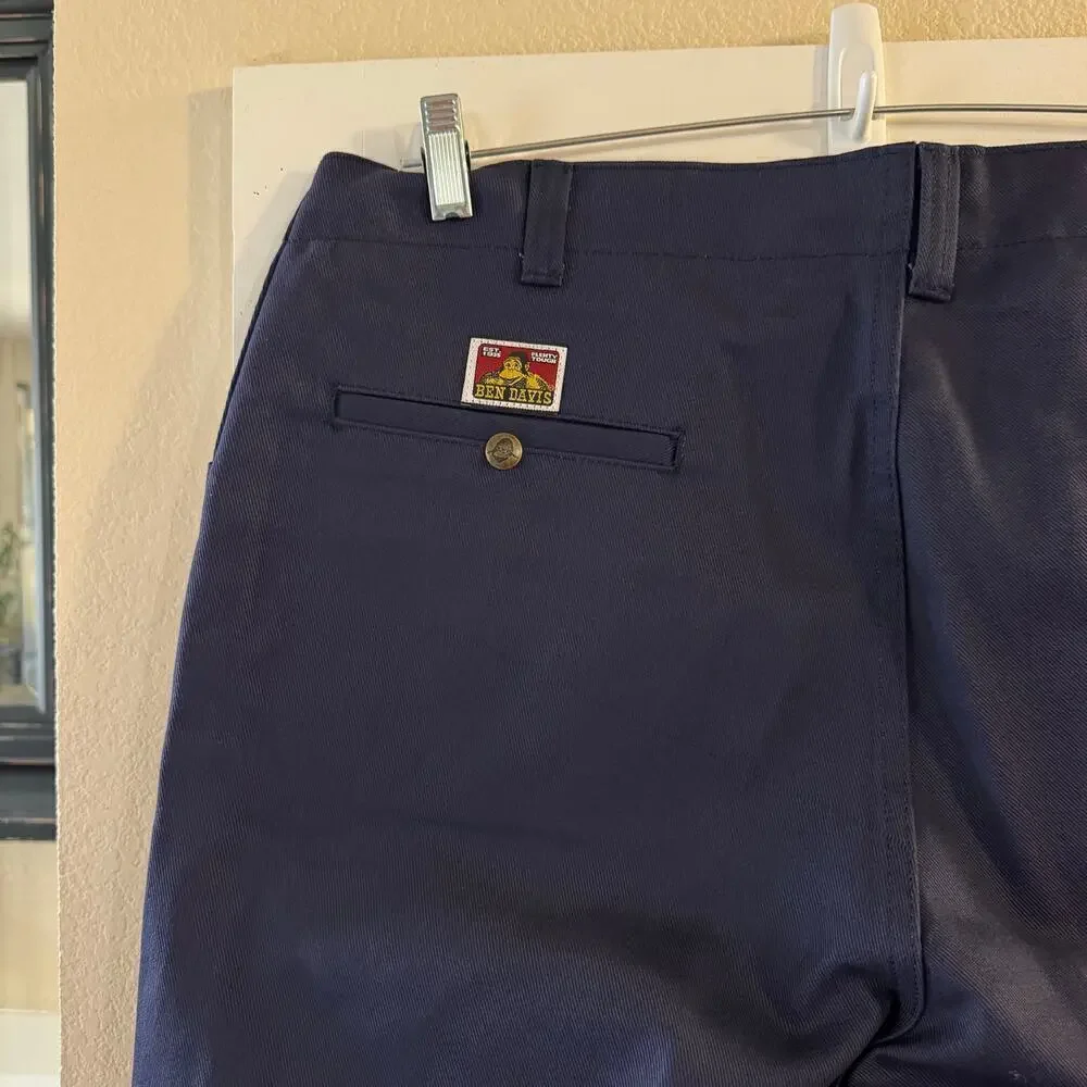 NWT Ben Davis Deadstock Men’s Classic Fit Canvas Chino Utility Pant Blue Size 38
